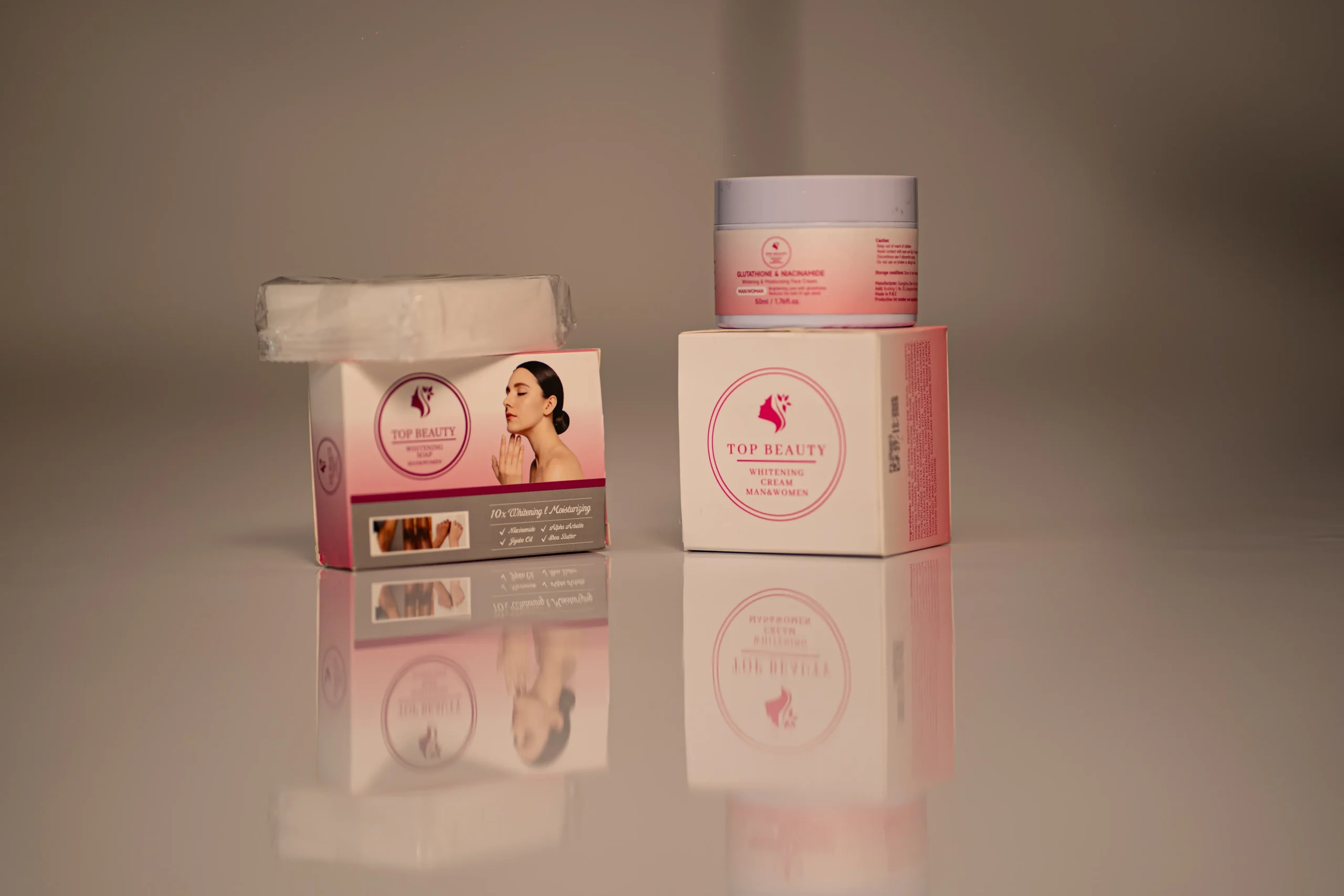 Top Beauty Whitening Soap + Whitening Cream Combo